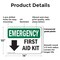 Signmission First Aid Kit, 14 in W x Rectangle, Plastic OS-2PACK-EM-P-1014-L-10326 - alternate 5